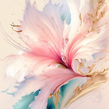 Artwork thumbnail, Abstract Flowers in Pastel Colours by AdamesArtStudio