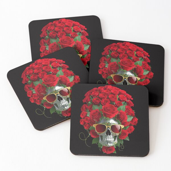 Item preview, A skull Wear sunglasses with roses and thorns designed and sold by Bspaces.
