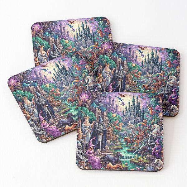 Item preview, seamless pattern knight kingdom designs and elements reminiscent of mythical creatures or medieval scenes designed and sold by rizaldz.