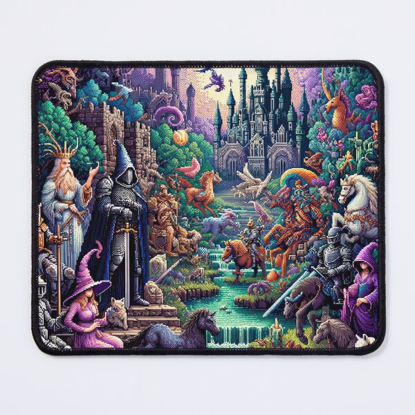 Item preview, seamless pattern knight kingdom designs and elements reminiscent of mythical creatures or medieval scenes designed and sold by rizaldz.
