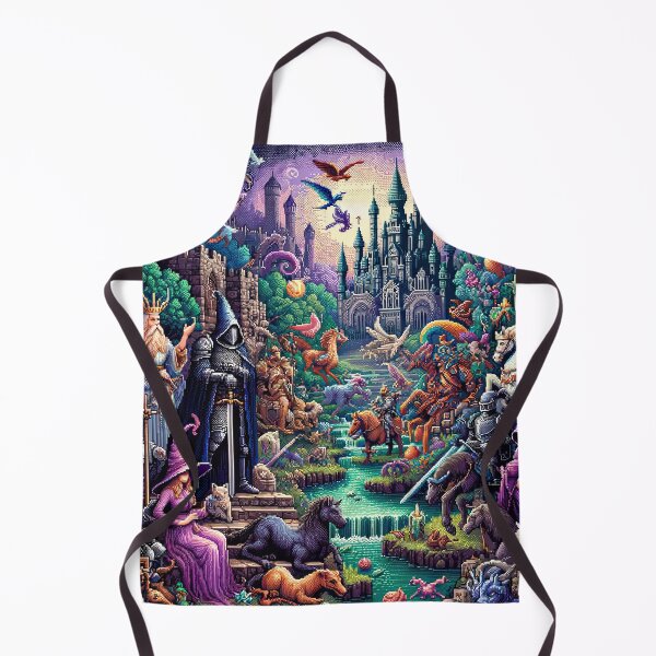 Item preview, seamless pattern knight kingdom designs and elements reminiscent of mythical creatures or medieval scenes designed and sold by rizaldz.
