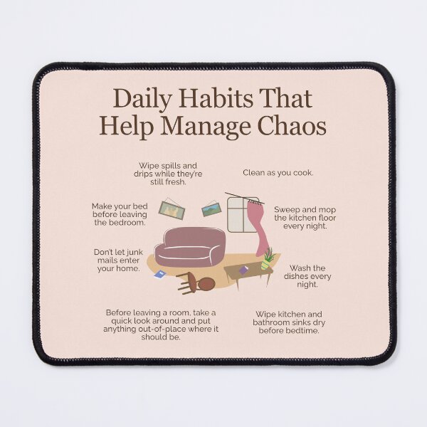 Item preview, Daily Habits that Help Manage Chaos designed and sold by TheFocusedShop.