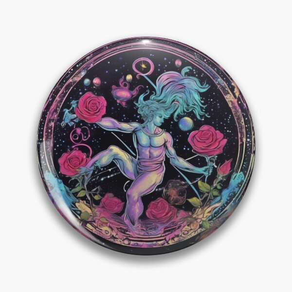 Artikelvorschau, Aquarius, Zodiac Neon Art entworfen und verkauft von ZodiBlend.