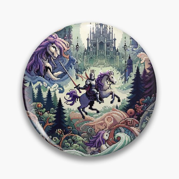 Artikelvorschau, Nahtlose Muster mit Ritterkönigreich-Designs und Elementen, die an Fabelwesen oder mittelalterliche Szenen erinnern entworfen und verkauft von rizaldz.