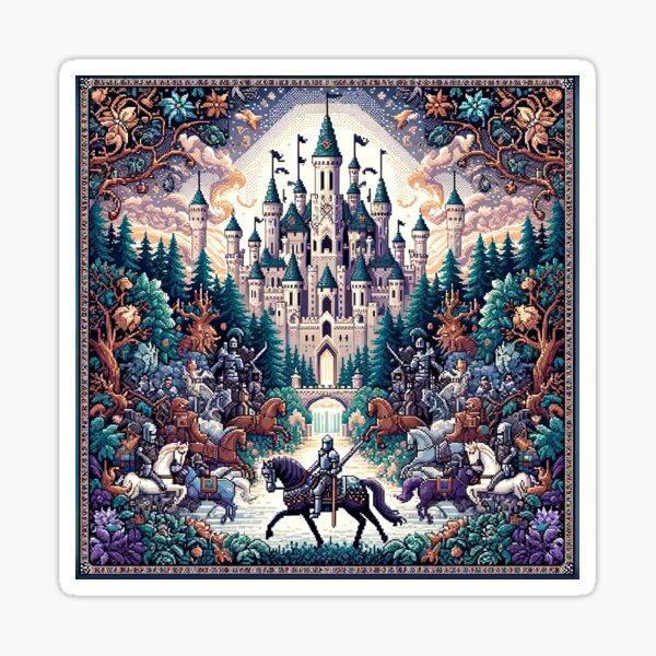 Item preview, seamless pattern knight kingdom designs and elements reminiscent of mythical creatures or medieval scenes designed and sold by rizaldz.