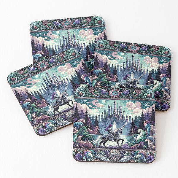 Item preview, seamless pattern knight kingdom designs and elements reminiscent of mythical creatures or medieval scenes designed and sold by rizaldz.