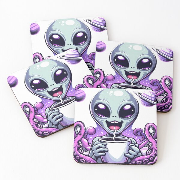 Item preview, Cute alien coffe time designed and sold by Kasta1989.