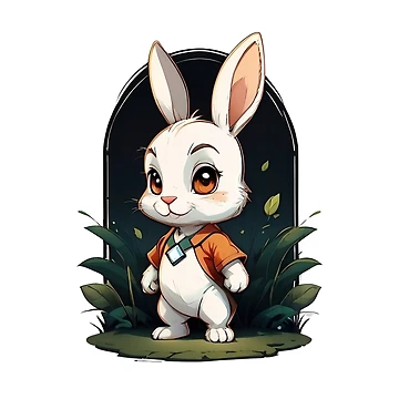 Artwork thumbnail, Cute Little Rabbit by GlowPulse