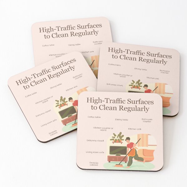 Item preview, High Traffic Surfaces to Clean Regularly designed and sold by TheFocusedShop.