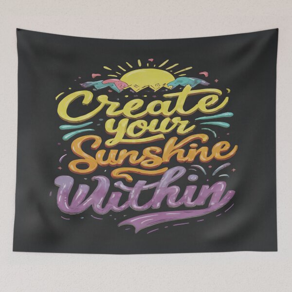 Item preview, Create Your Sunshine Within - Illuminated Typography Design designed and sold by Wishing-Wings.
