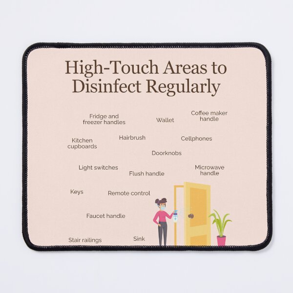 Item preview, High Touch Areas to Disinfect Regularly designed and sold by TheFocusedShop.