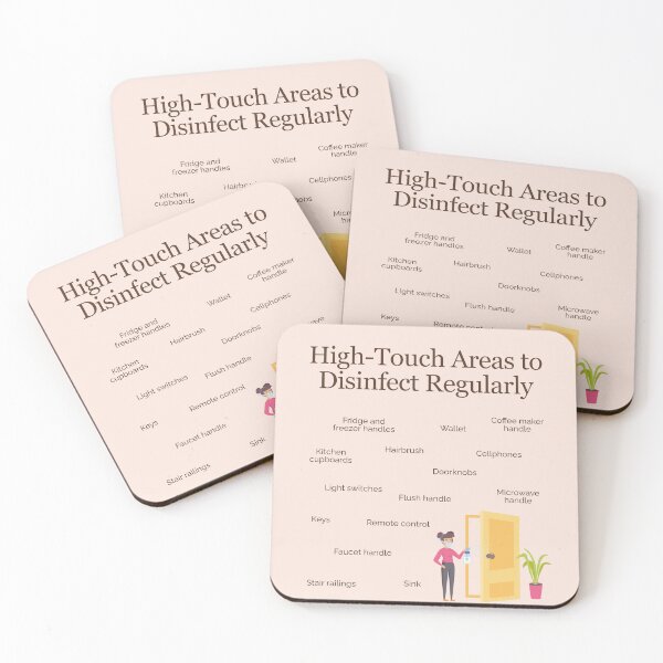 Item preview, High Touch Areas to Disinfect Regularly designed and sold by TheFocusedShop.