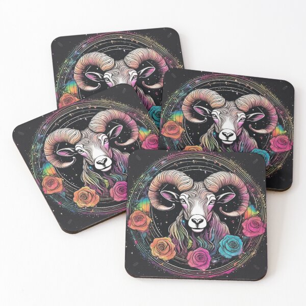 Item preview, Aries, Zodiac Neon Art designed and sold by ZodiBlend.