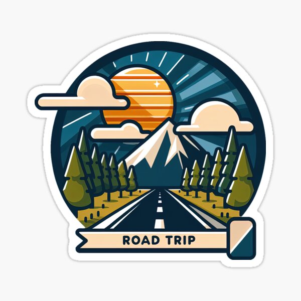 Item preview, Serene Road Trip Adventure Sticker and Tee designed and sold by ultraPick.