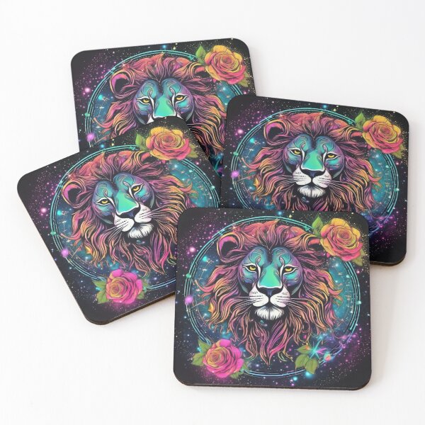 Item preview, Leo, Zodiac Neon Art designed and sold by ZodiBlend.