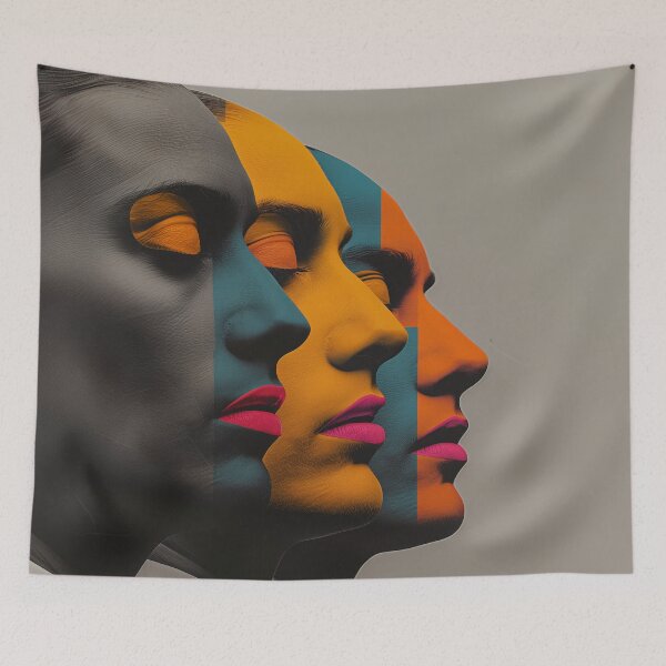 Item preview, Colorful Faces Diversity | Identity Pop Art Portrait Print designed and sold by VUK VESOVIC.