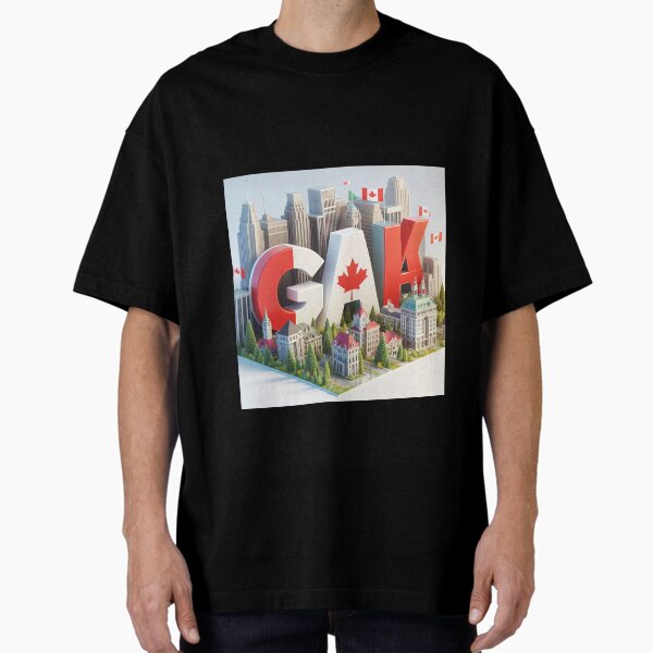Canada 3D Flag, Canada Flag, Canada, North America Oversized T-Shirt