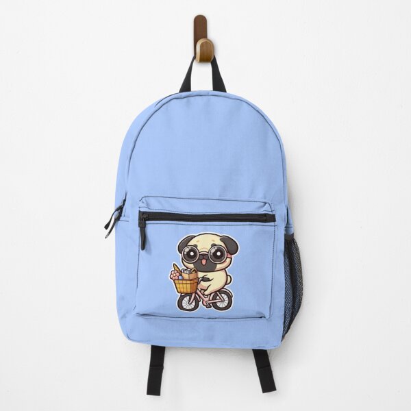 Item preview, Kawaii Cute Pug Riding A Bicycle 1 | Pets and Animals for Men and Women t-shirt designed and sold by panchiTWO.