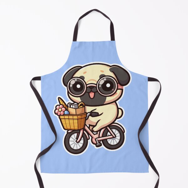 Item preview, Kawaii Cute Pug Riding A Bicycle 1 | Pets and Animals for Men and Women t-shirt designed and sold by panchiTWO.
