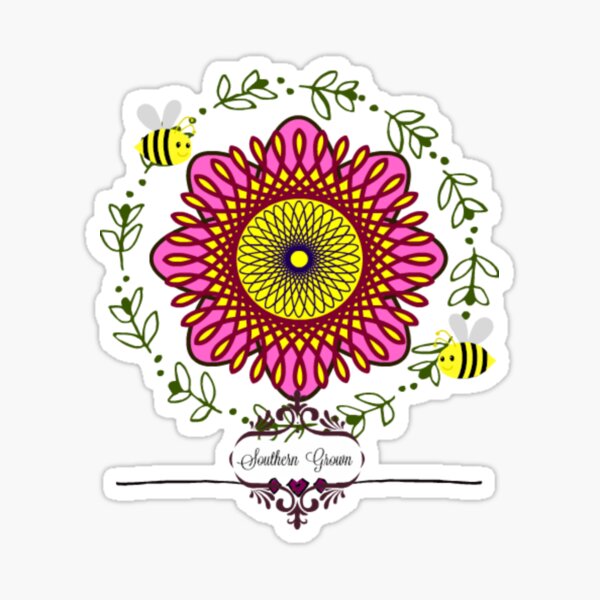Item preview, Southern Grown Honey Bee and Flower Floral Design designed and sold by LouisianaLady.