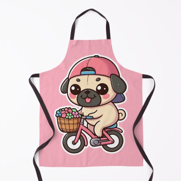 Item preview, Kawaii Cute Pug Riding A Bicycle 2 | Pets and Animals for Men and Women t-shirt designed and sold by panchiTWO.