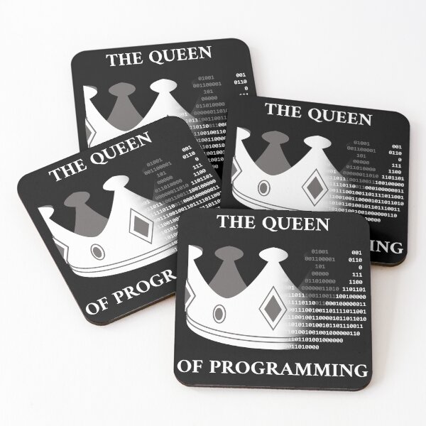 Item preview, The queen of programming white designed and sold by Warrioll.