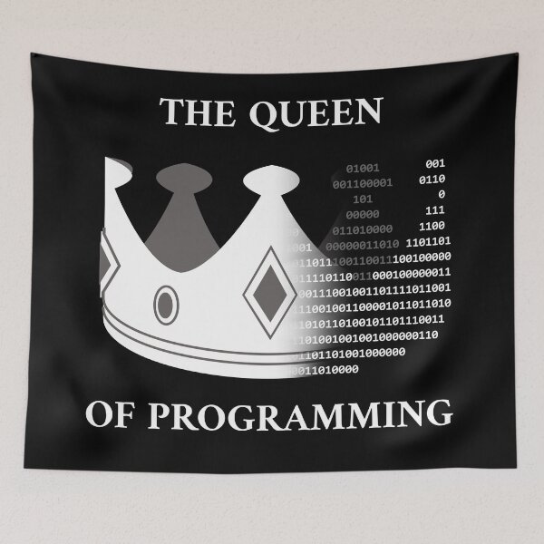 Item preview, The queen of programming white designed and sold by Warrioll.