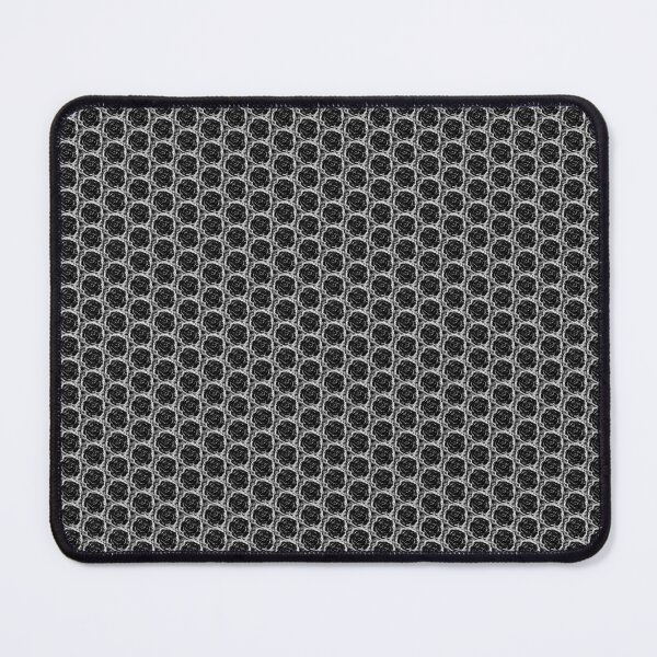 Item preview, Abstract Black and White Rose Tiled Floral Print designed and sold by kattakitty.