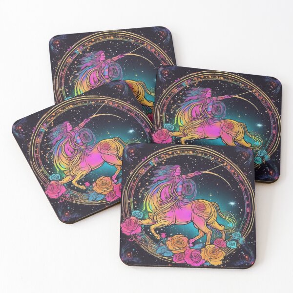 Item preview, Sagittarius, Zodiac Neon Art designed and sold by ZodiBlend.