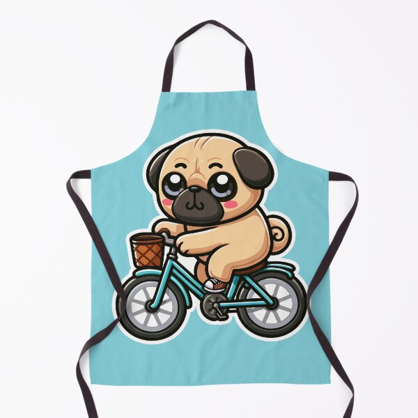 Item preview, Kawaii Cute Pug Riding A Bicycle 3 | Pets and Animals for Men and Women t-shirt designed and sold by panchiTWO.