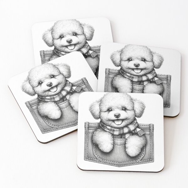 Item preview, Cute Poodle Wearing a Scarf / Toy Poodle Pocket designed and sold by toypoodlemom.