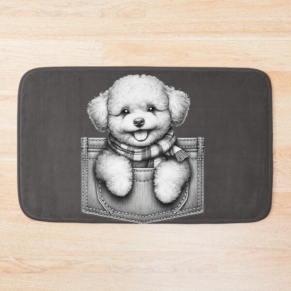 Item preview, Cute Poodle Wearing a Scarf / Toy Poodle Pocket designed and sold by toypoodlemom.