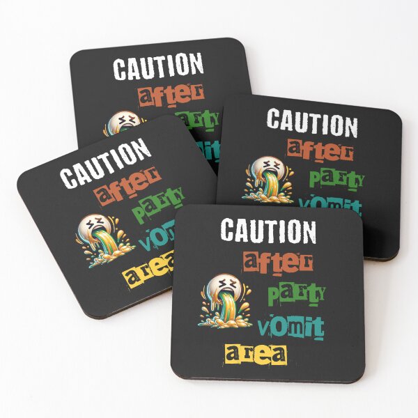 Item preview, Caution, after party vomit area. Design with funny saying in English designed and sold by Pflugart.