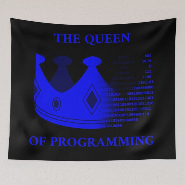 Item preview, The queen of programming blue designed and sold by Warrioll.