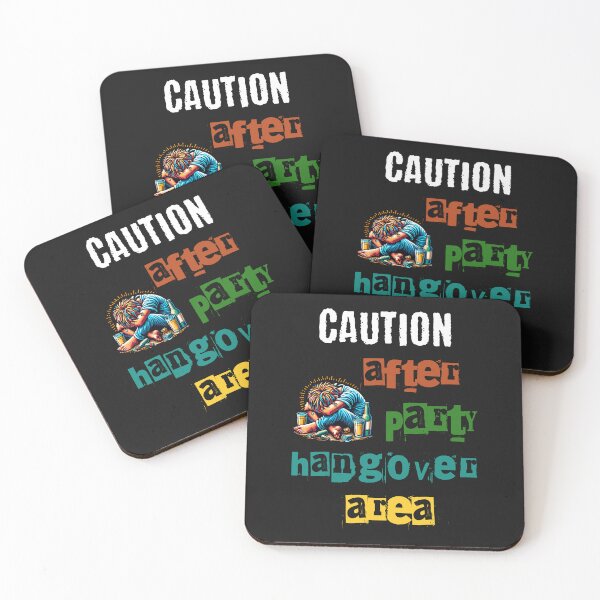 Item preview, Caution, after party hangover area. Design with funny saying in English designed and sold by Pflugart.