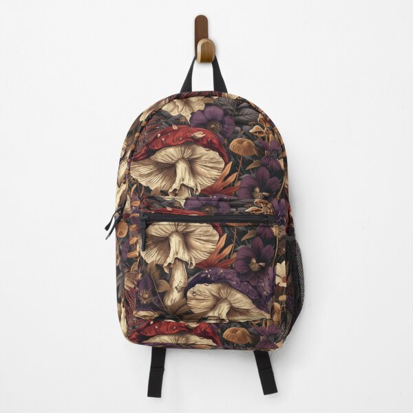 Item preview, Elegant Botanical Mushrooms with Wine and Eggplant Accents designed and sold by 1000Mushrooms.
