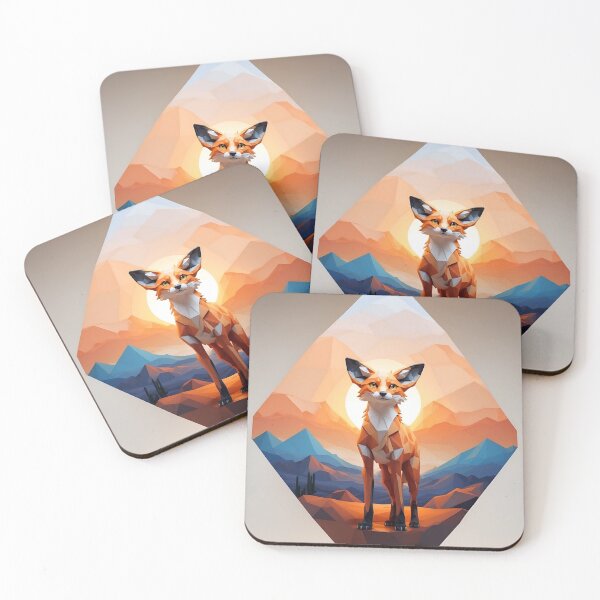 Item preview, Beautiful Young Fox / Geometrical Art designed and sold by PolygonPinnacle.