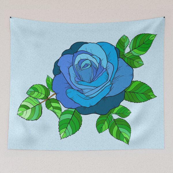 Item preview, Blue roses watercolor art designed and sold by zorkaa1.