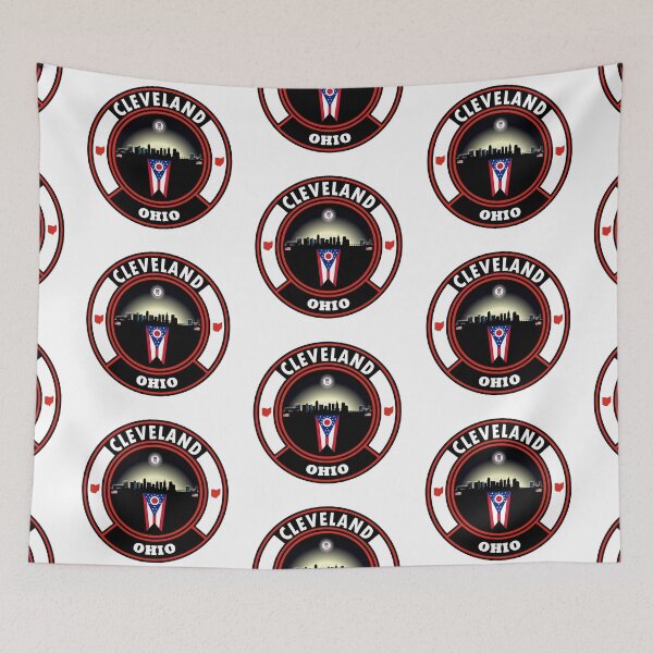 Item preview, Cleveland Ohio skyline flag designed and sold by antonietta40.
