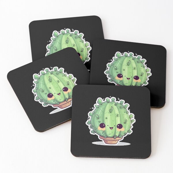 Item preview, Happy Chibi Round Cactus  designed and sold by KawaiiArtStyle.