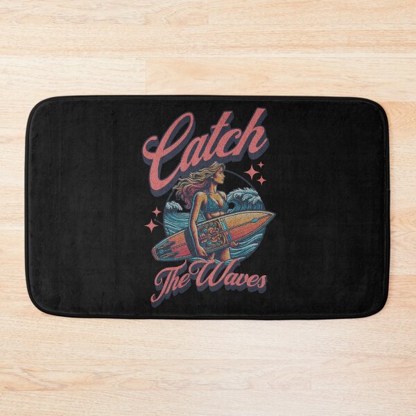 Item preview, Catch the waves surfers girl artwork designed and sold by drawlinershop.