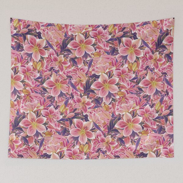 Item preview, Dreamy multicolored flowers pattern design designed and sold by fotoryum.