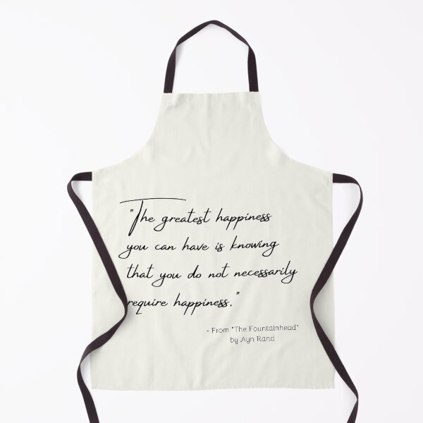 Item preview, A Quote about Happiness from "The Fountainhead" by Ayn Rand designed and sold by Poemit.