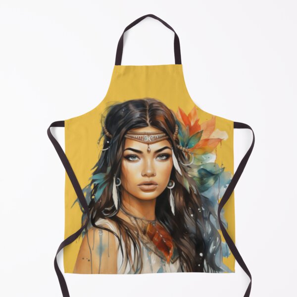 Item preview, Young American Indian woman adorned with Indian jewelry designed and sold by cristina1001.