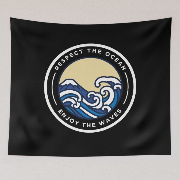 Item preview, Respect The Ocean Enjoy The Waves designed and sold by FrescoNat.