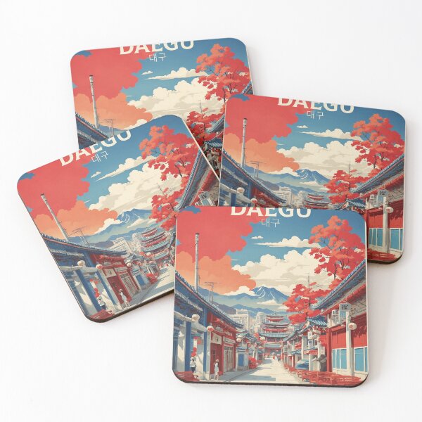 Item preview, Daegu South Korea Tourism Vintage Poster designed and sold by TravelersGems.