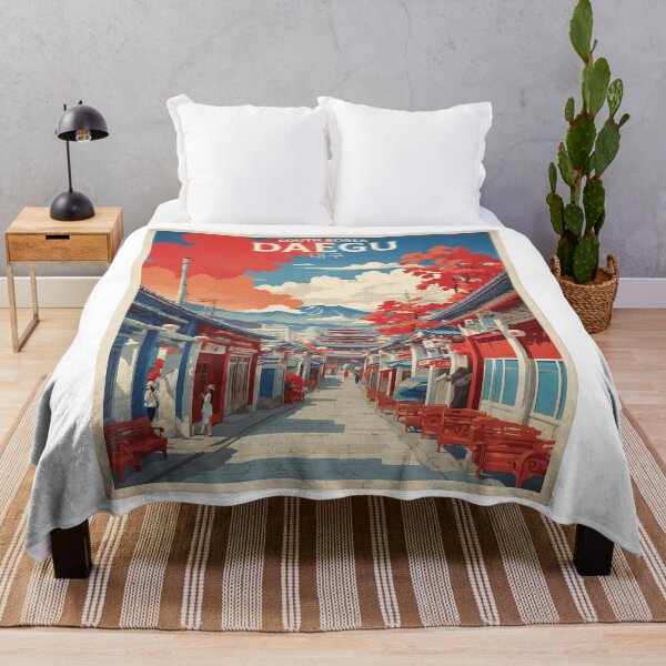 Item preview, Daegu South Korea Tourism Vintage Poster designed and sold by TravelersGems.