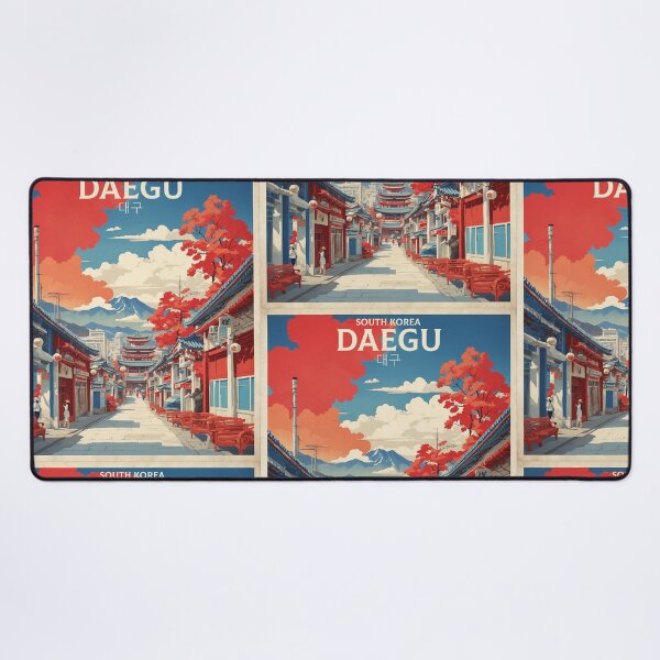 Item preview, Daegu South Korea Tourism Vintage Poster designed and sold by TravelersGems.