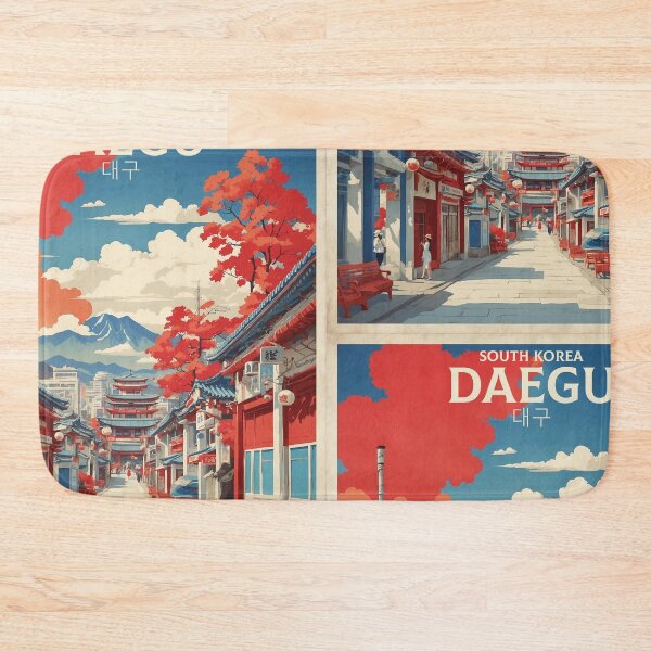 Item preview, Daegu South Korea Tourism Vintage Poster designed and sold by TravelersGems.