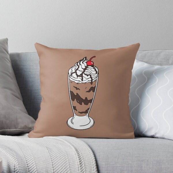 Bite Sized Chocolate Milkshake Throw Pillow